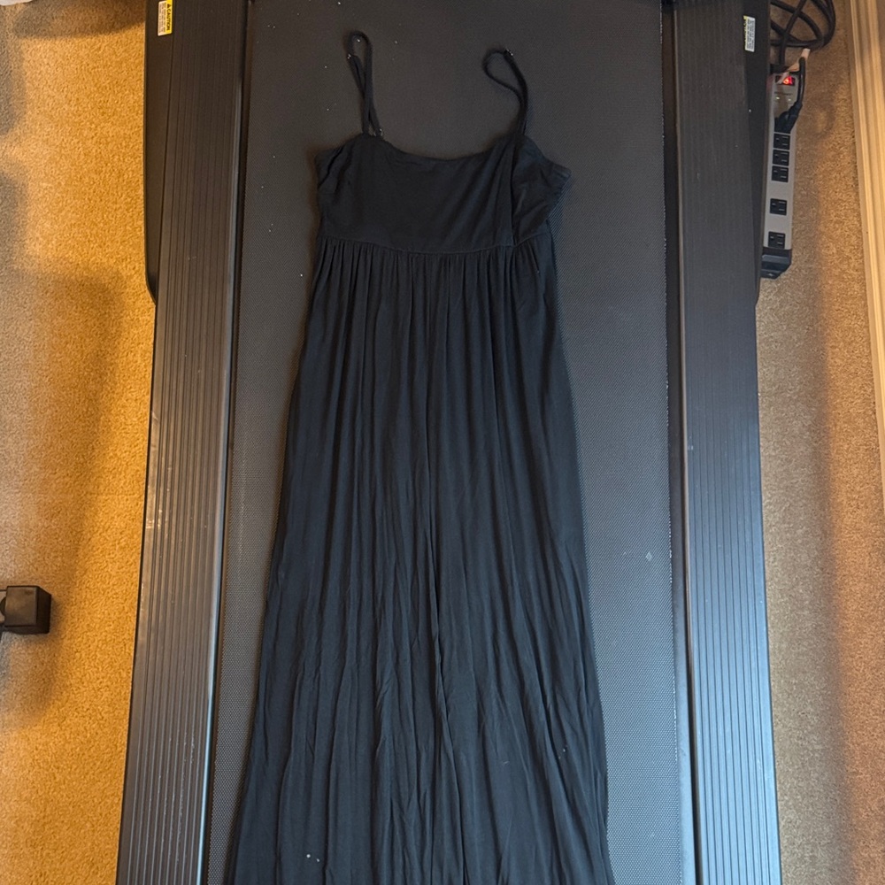 Stylish Black Spaghetti Strap Jumpsuit (maternity)